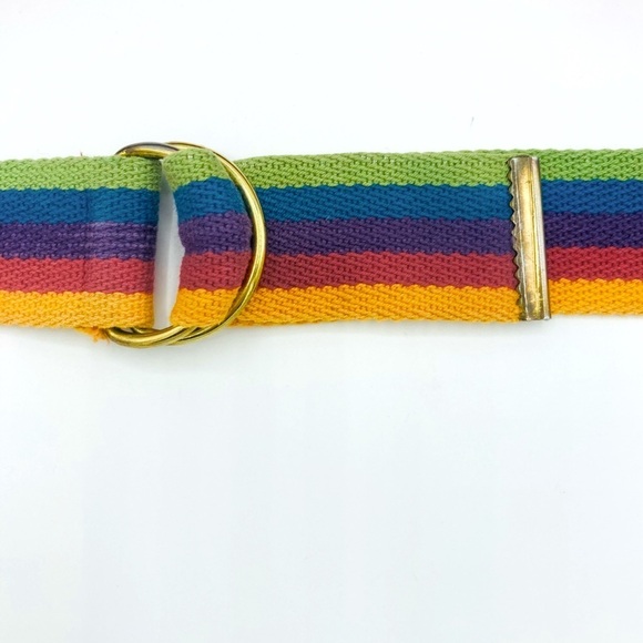Vintage Rainbow Corded D-Ring Belt, S/M - Picture 8 of 11